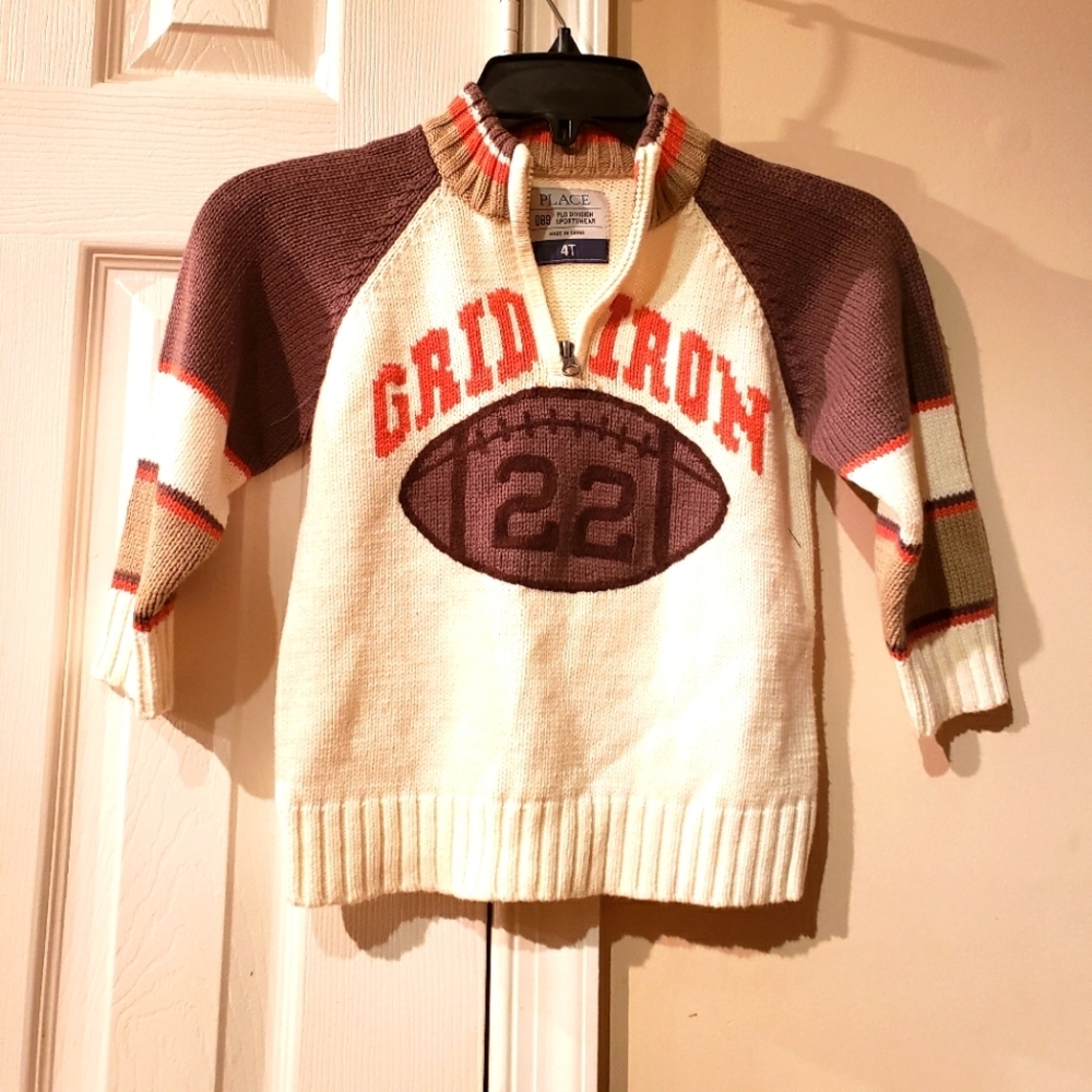Boys 4T Half Zip Mock Neck Sweater